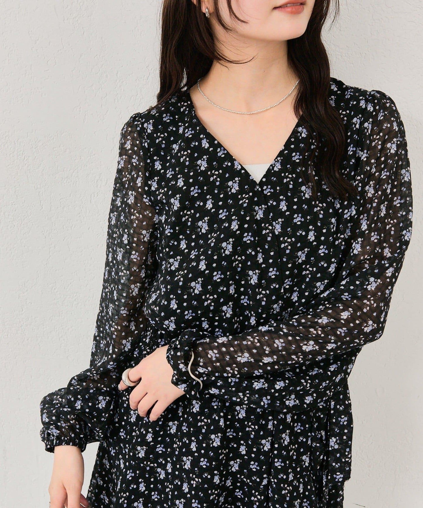 裹身花卉迷你連衣裙