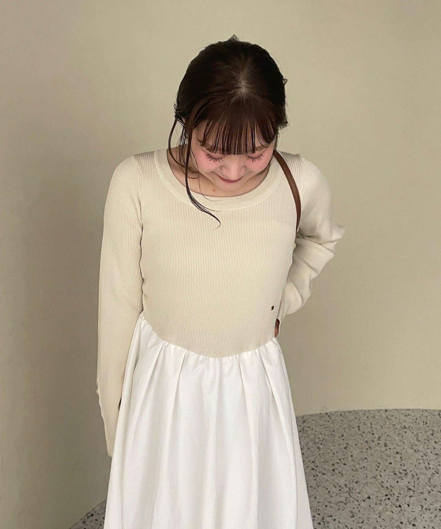 【@__misa__03企劃】帶飾牌拼接連衣裙