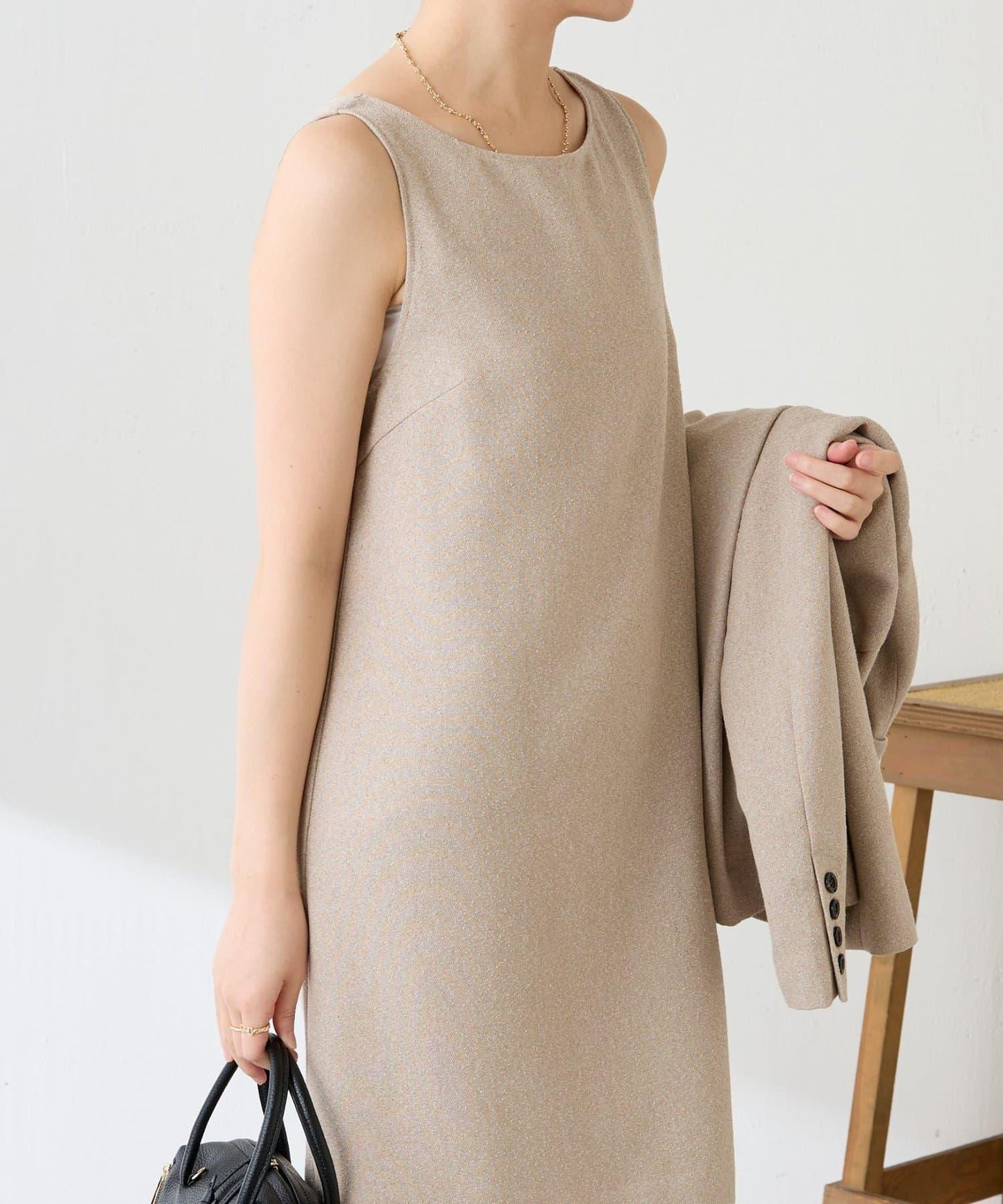 褶皺迷你連衣裙/套裝