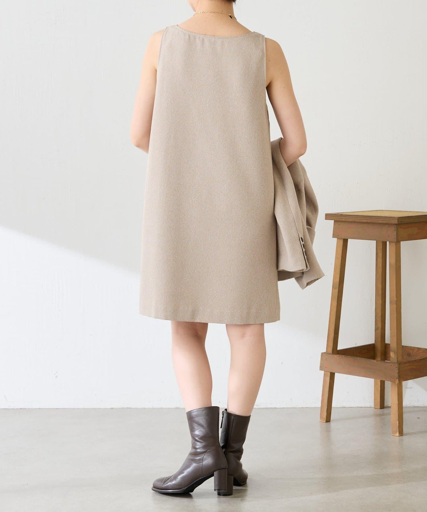 褶皺迷你連衣裙/套裝