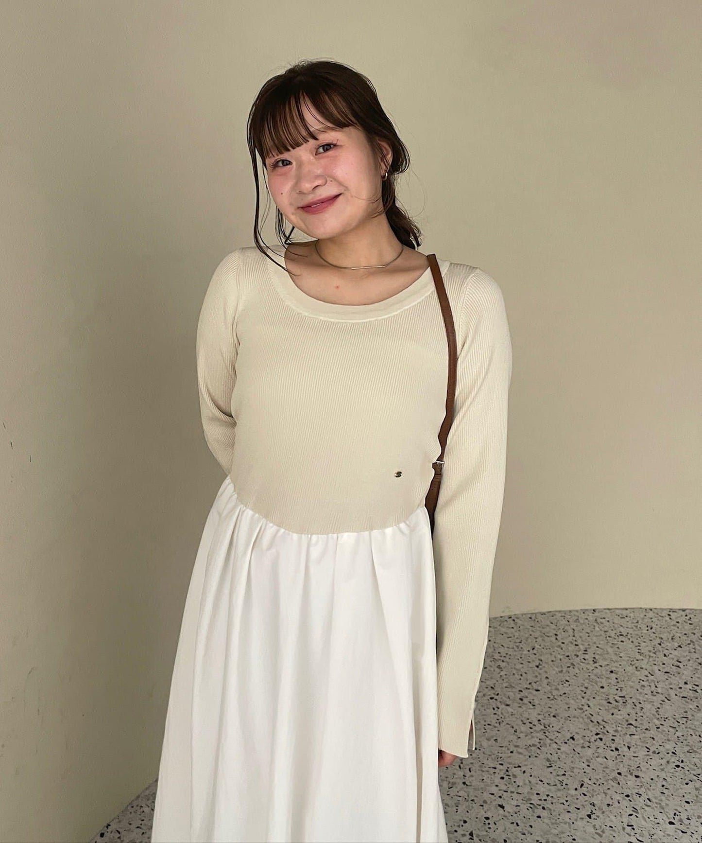 【@__misa__03企劃】帶飾牌拼接連衣裙