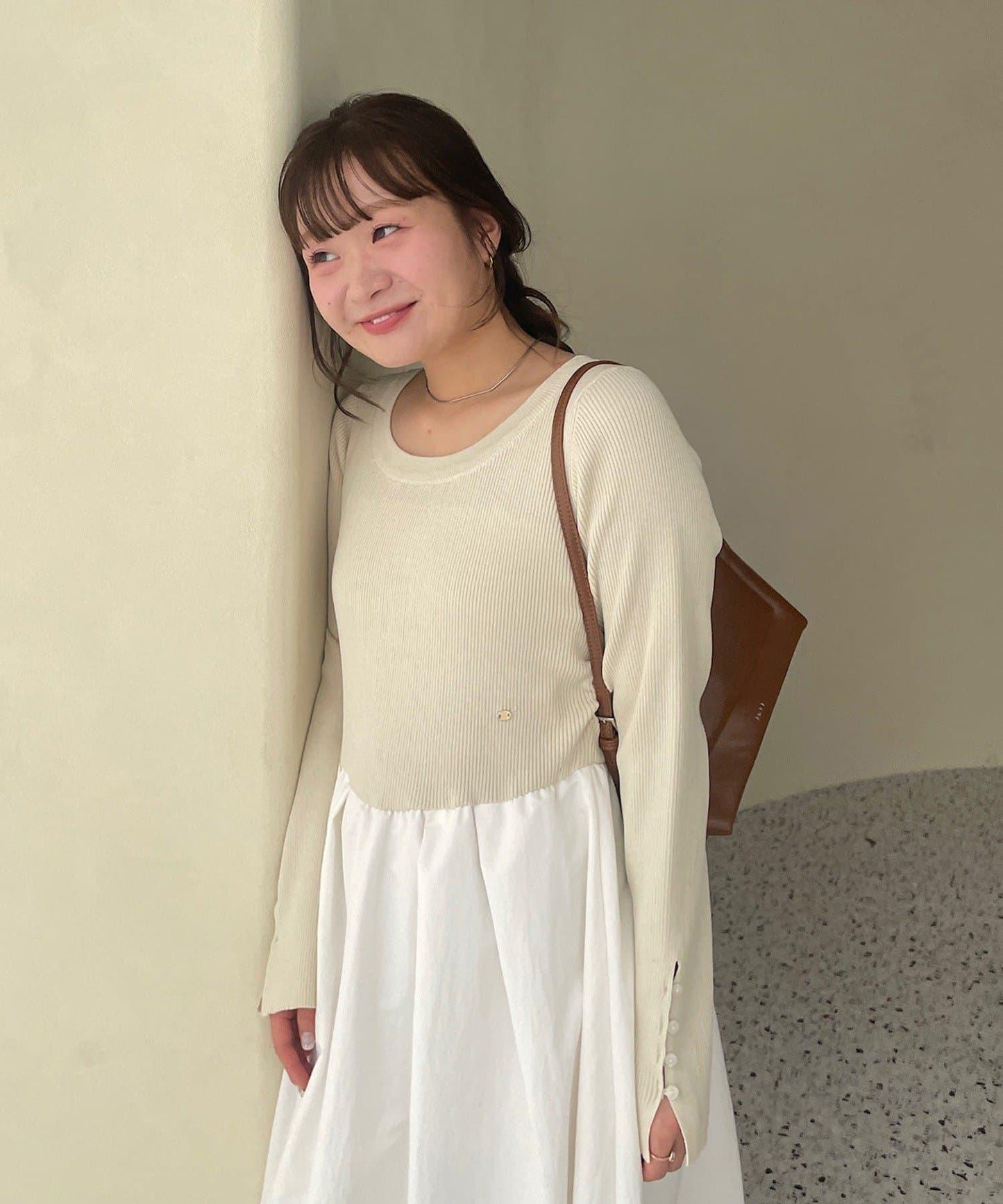 【@__misa__03企劃】帶飾牌拼接連衣裙