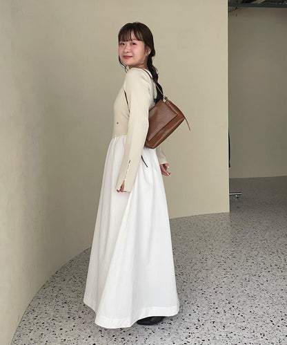 【@__misa__03企劃】帶飾牌拼接連衣裙