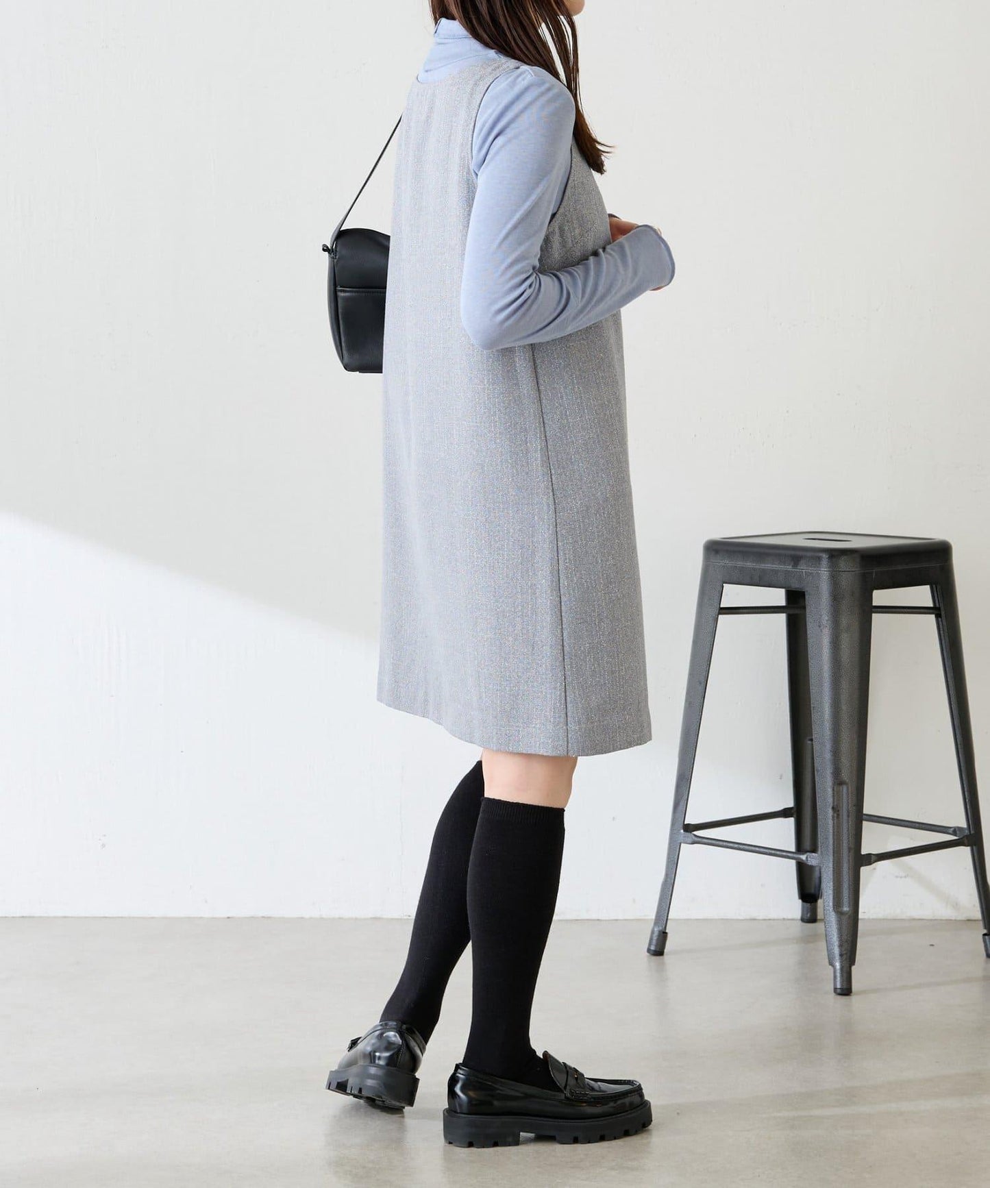 褶皺迷你連衣裙/套裝