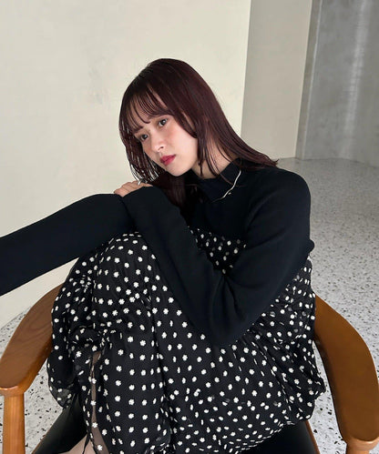 抽繩花卉吊帶連衣裙