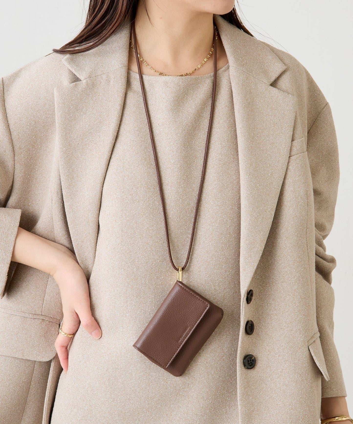 【PAPILLONNER/パピヨネ】帶腰帶多功能收納包