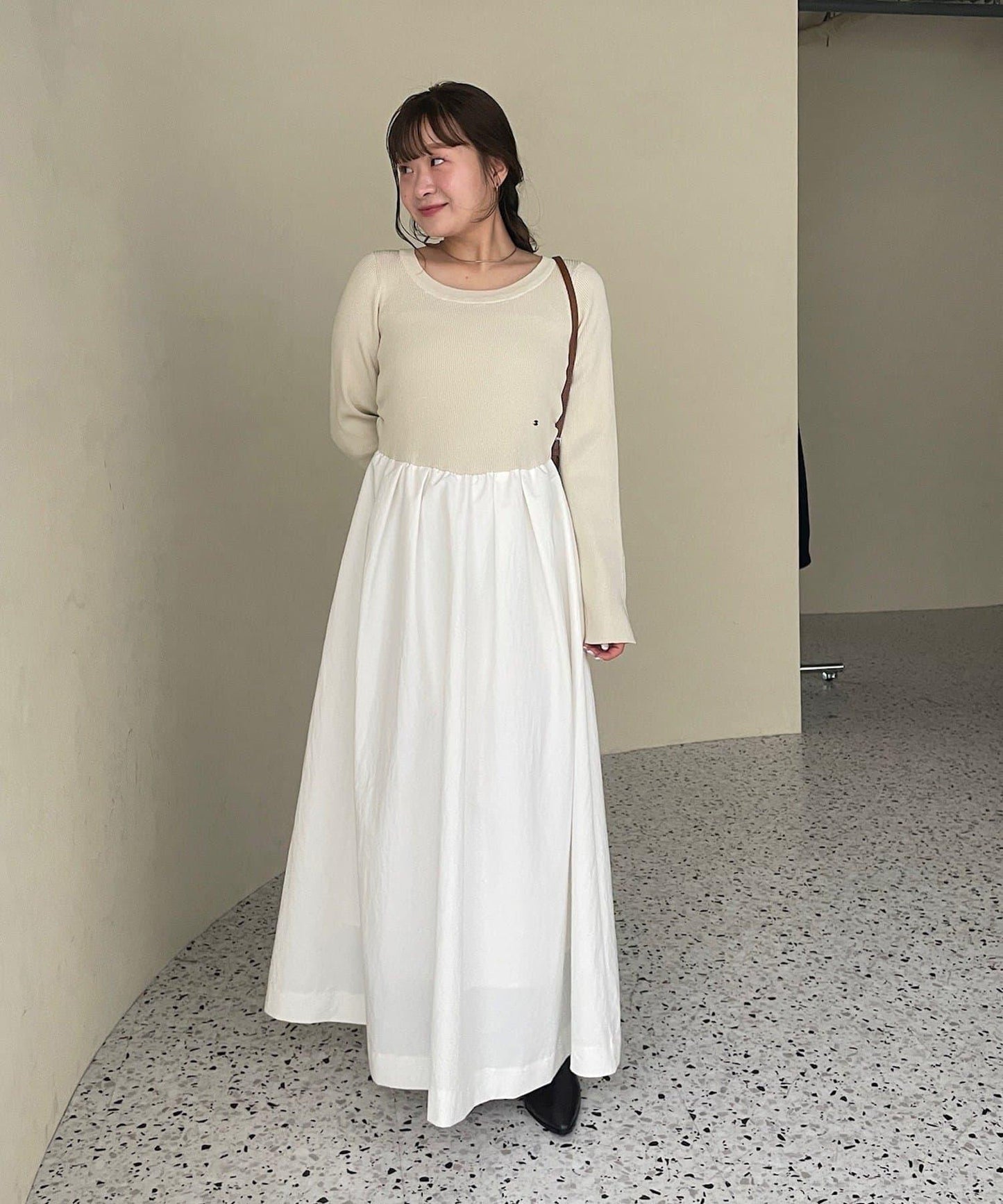 【@__misa__03企劃】帶飾牌拼接連衣裙