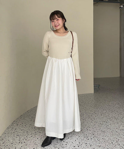 【@__misa__03企劃】帶飾牌拼接連衣裙