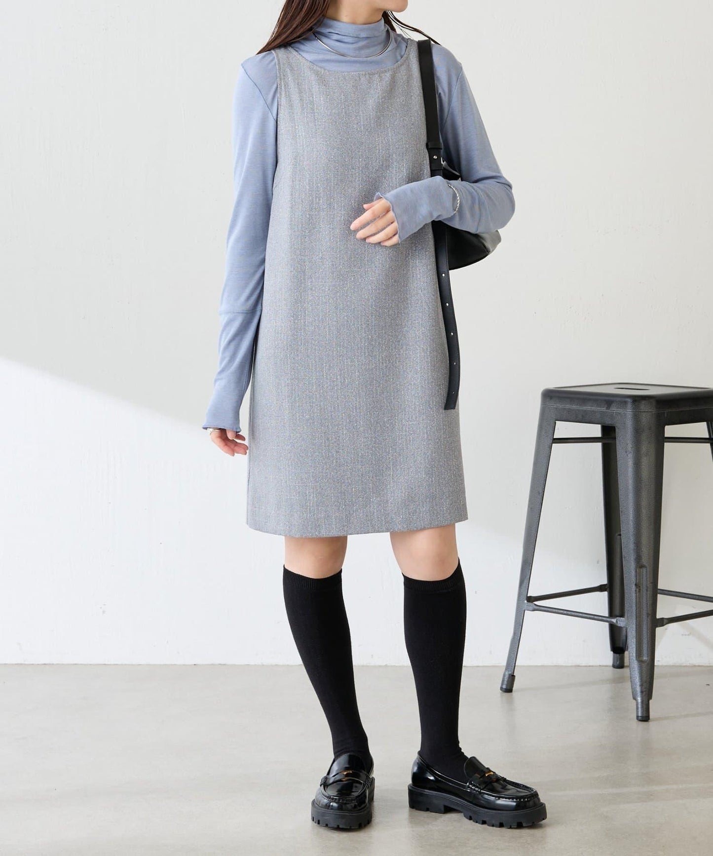 褶皺迷你連衣裙/套裝