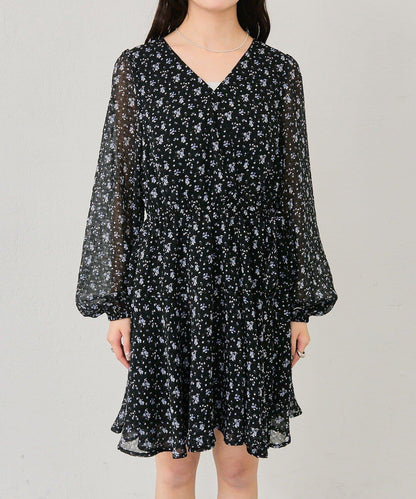 裹身花卉迷你連衣裙