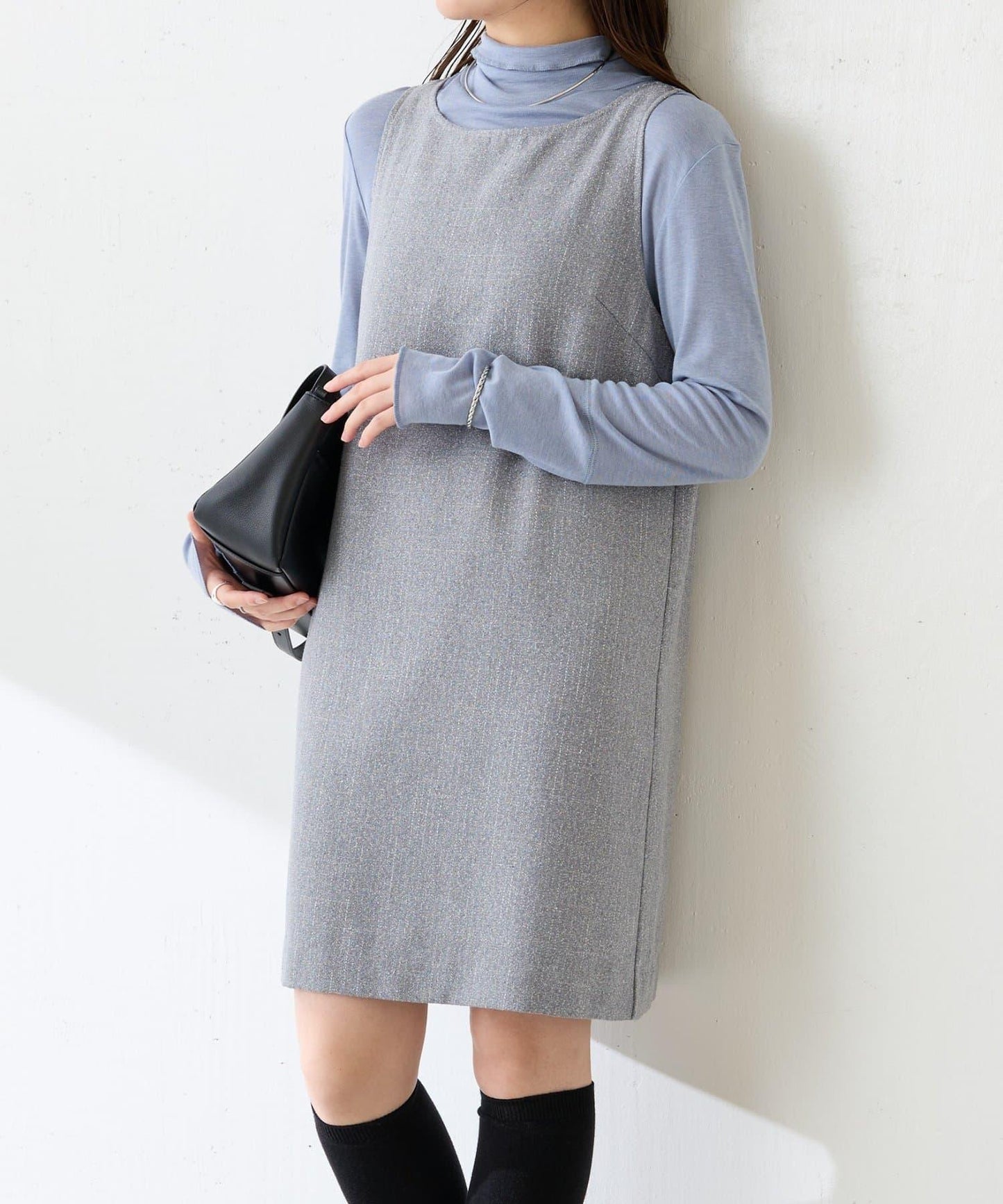 褶皺迷你連衣裙/套裝