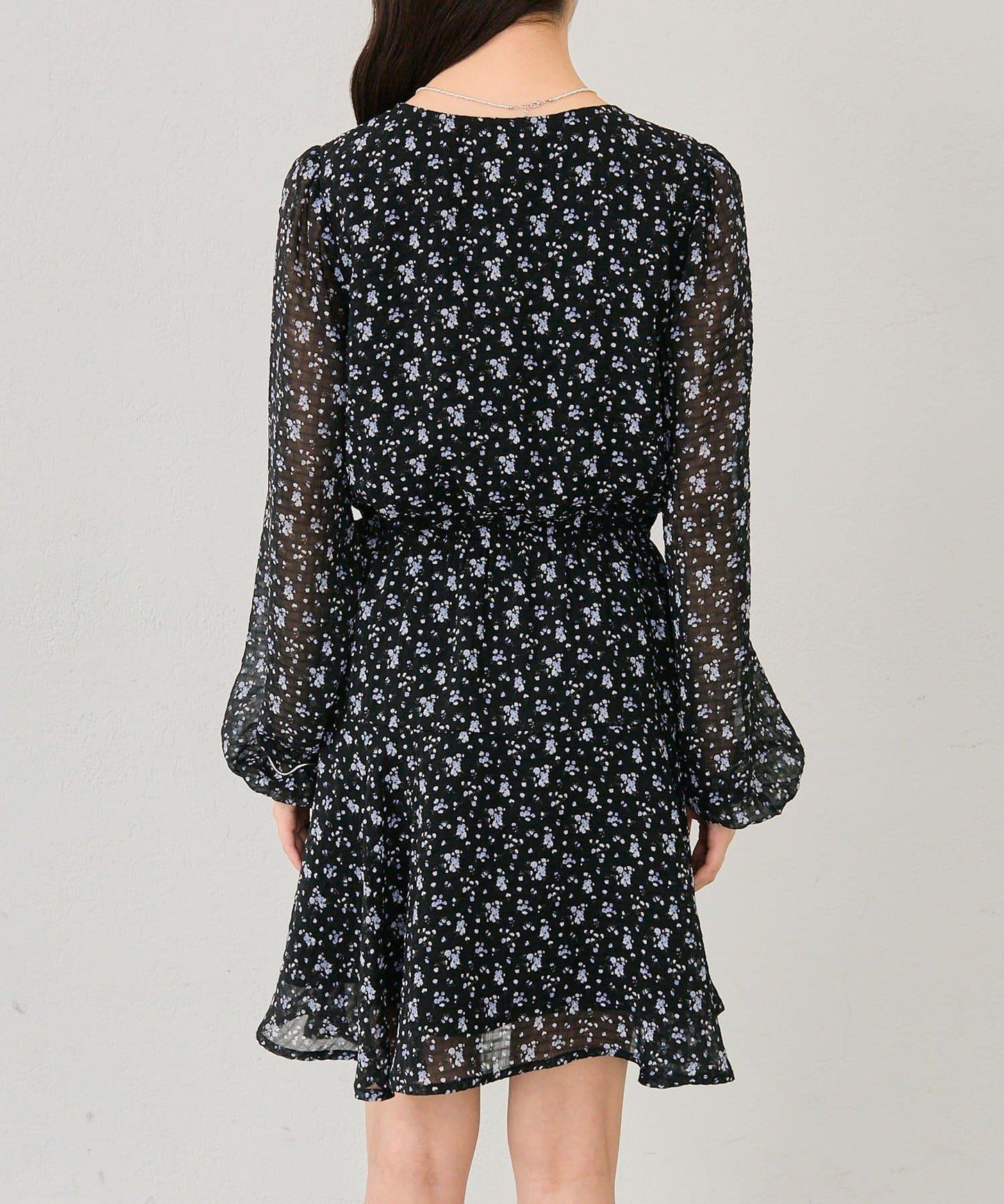 裹身花卉迷你連衣裙