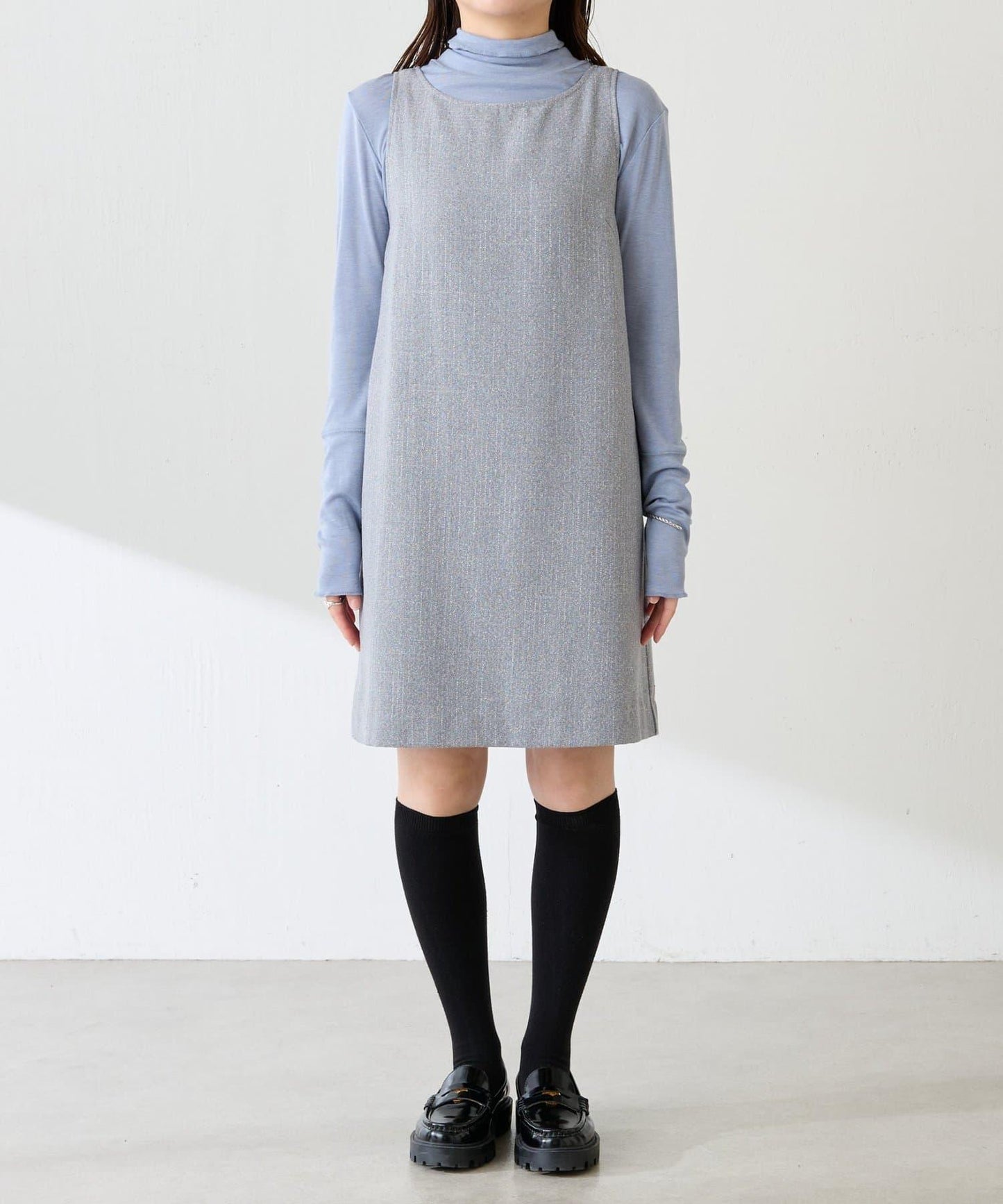 褶皺迷你連衣裙/套裝