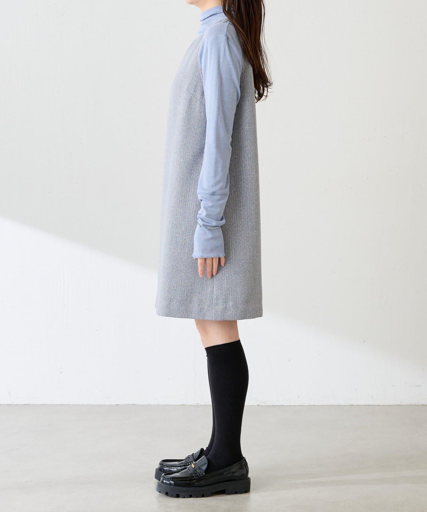 褶皺迷你連衣裙/套裝