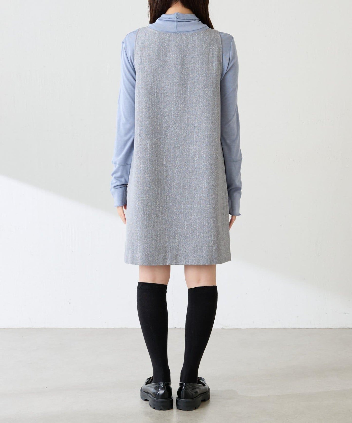 褶皺迷你連衣裙/套裝