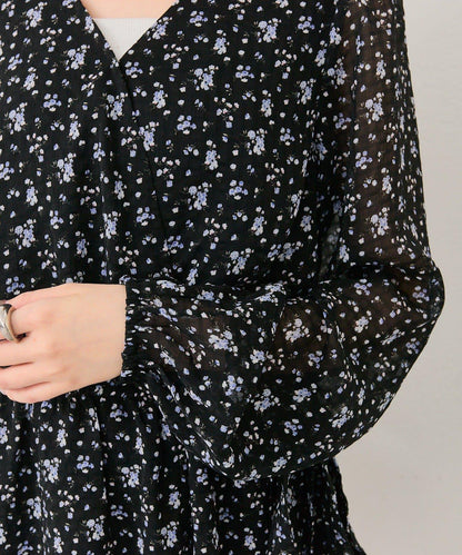 裹身花卉迷你連衣裙