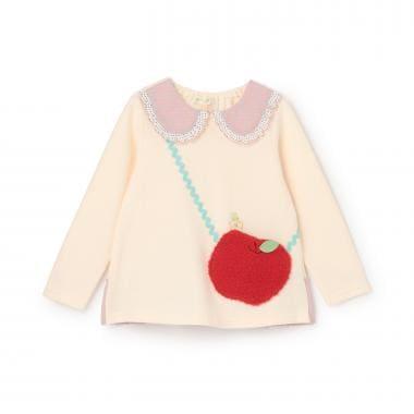 蘋果圖案單肩包衛衣