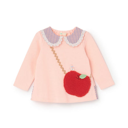 蘋果圖案單肩包衛衣