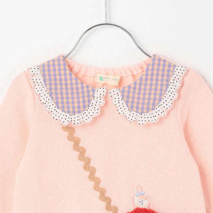 蘋果圖案單肩包衛衣