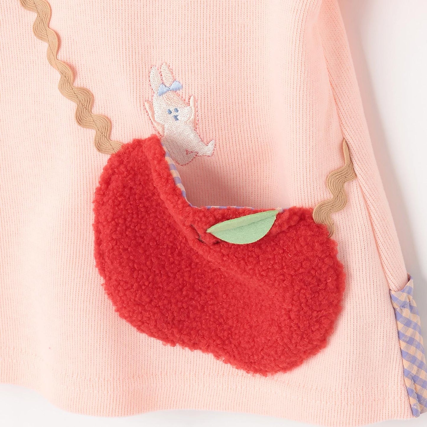 蘋果圖案單肩包衛衣