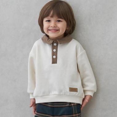 拼色帶領加絨衛衣