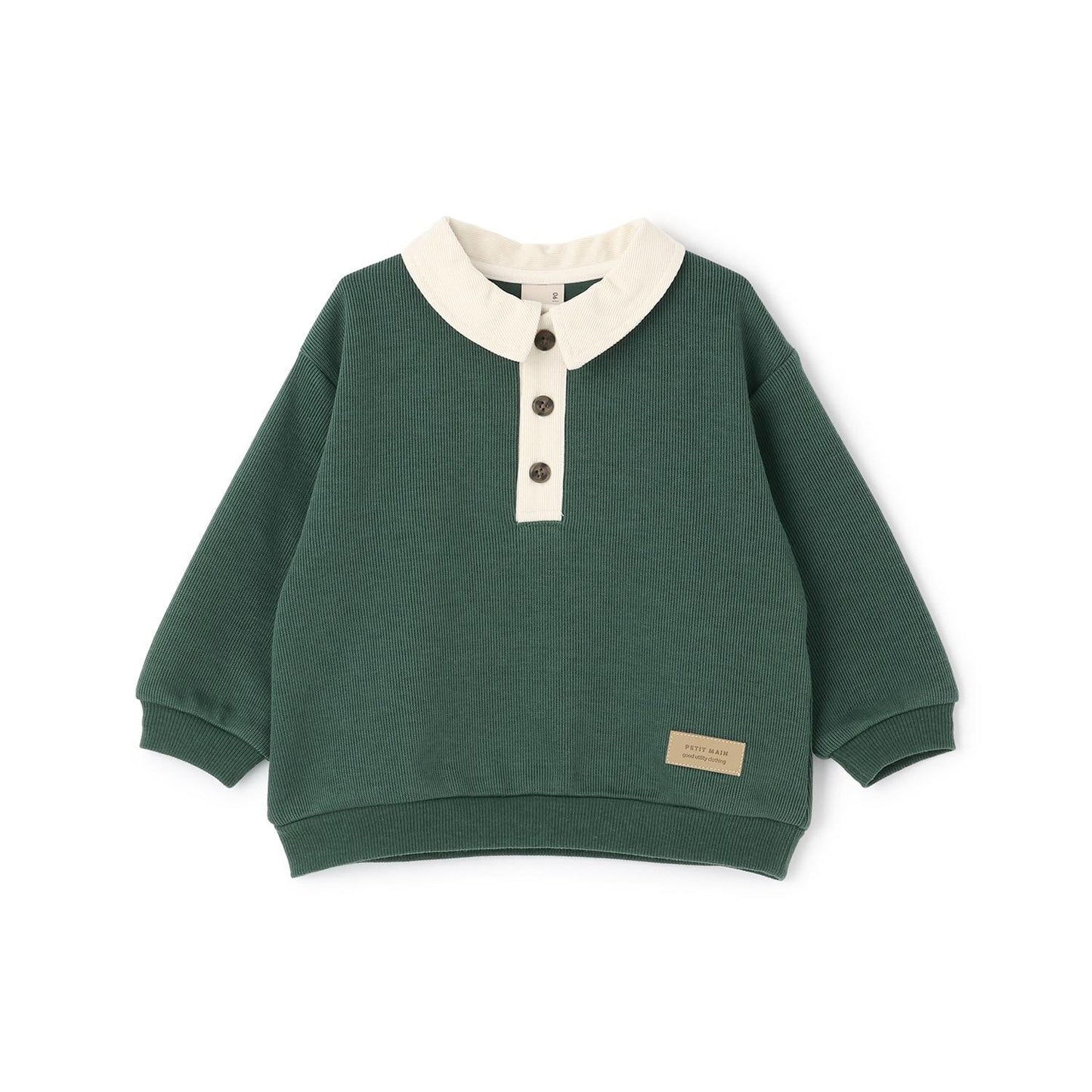 拼色帶領加絨衛衣