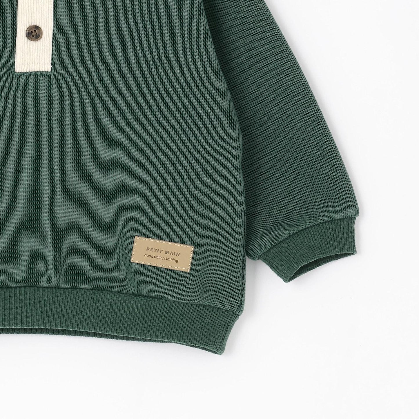 拼色帶領加絨衛衣