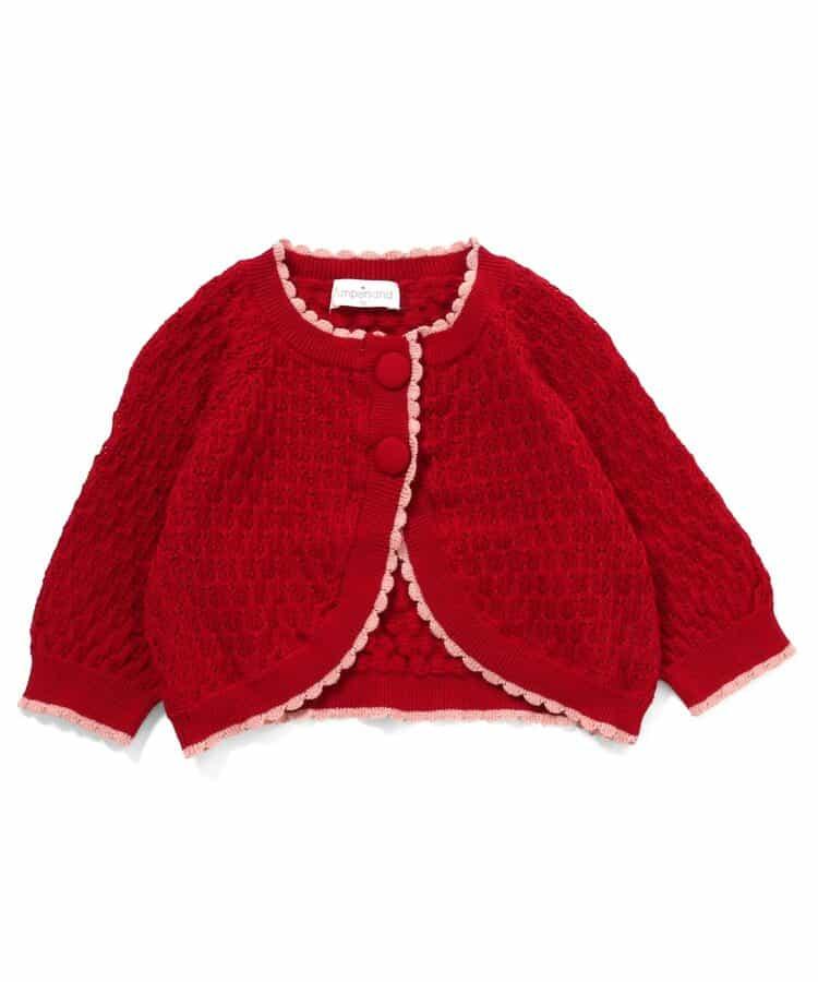 鏤空拼色針織開衫_可機洗