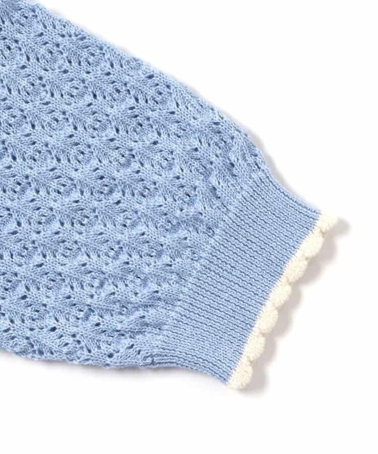 鏤空拼色針織開衫_可機洗