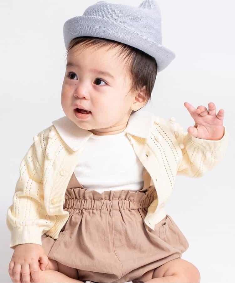 鏤空編織爆米花針織開衫_可機洗