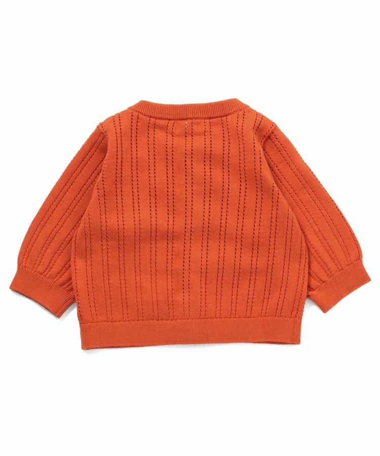 鏤空編織爆米花針織開衫_可機洗