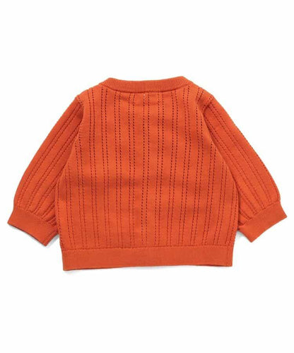 鏤空編織爆米花針織開衫_可機洗