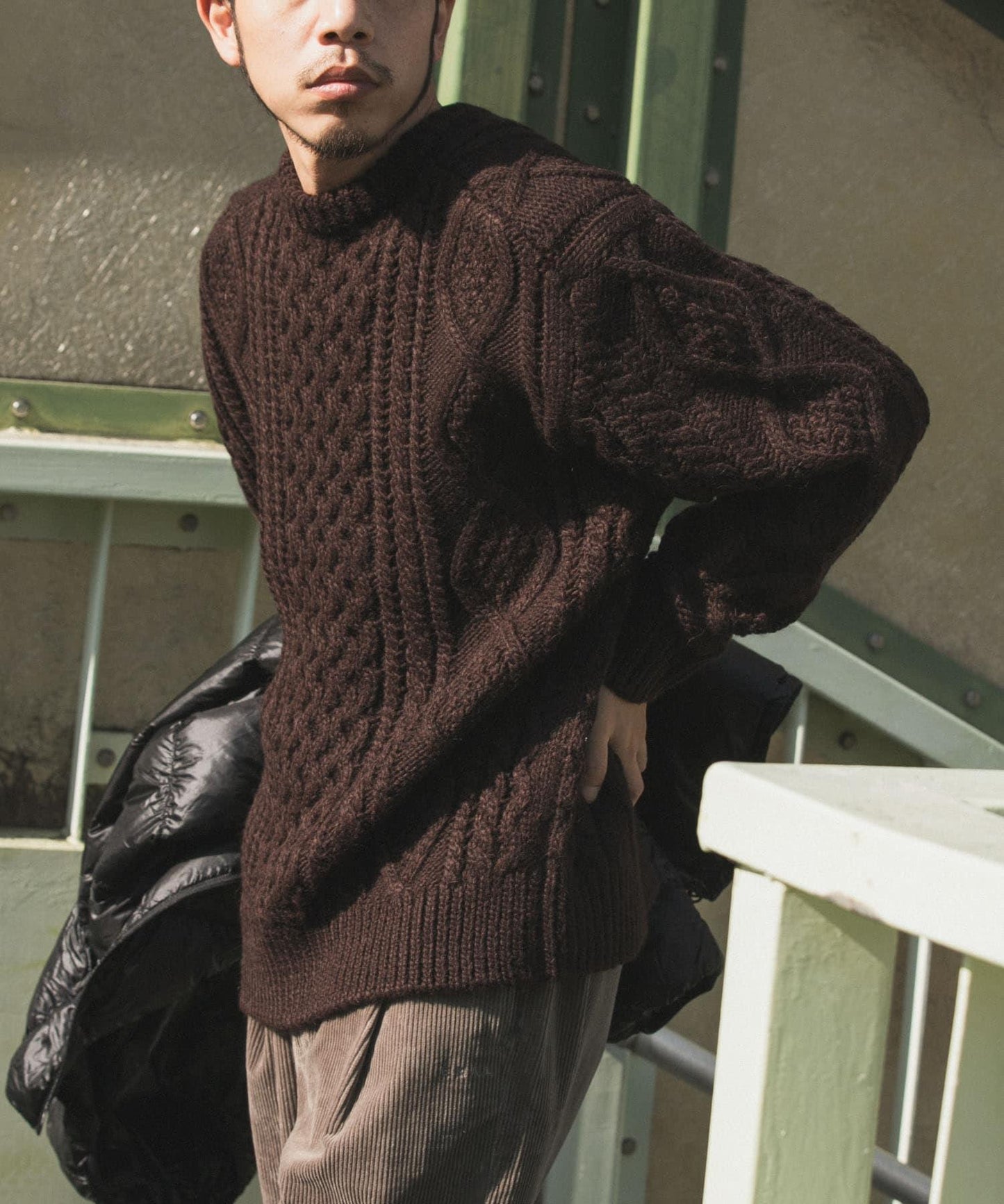 阿蘭花紋針織套頭衫