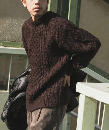 阿蘭花紋針織套頭衫