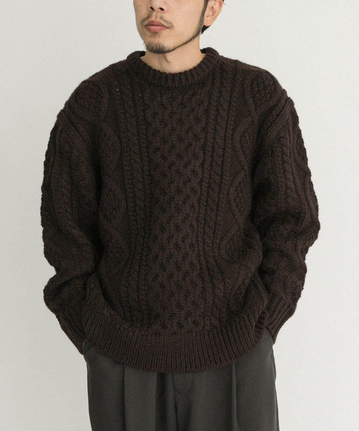 阿蘭花紋針織套頭衫