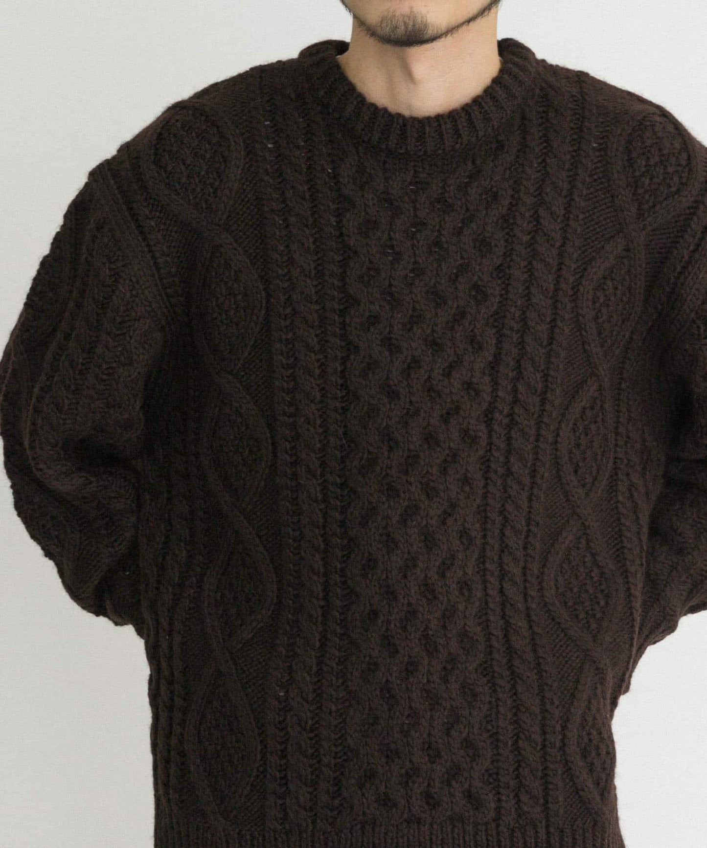 阿蘭花紋針織套頭衫