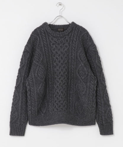 阿蘭花紋針織套頭衫