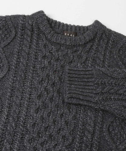 阿蘭花紋針織套頭衫