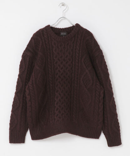 阿蘭花紋針織套頭衫