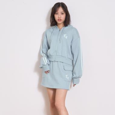 【LTXC/裡シャギー】拉鍊連帽衛衣套裝