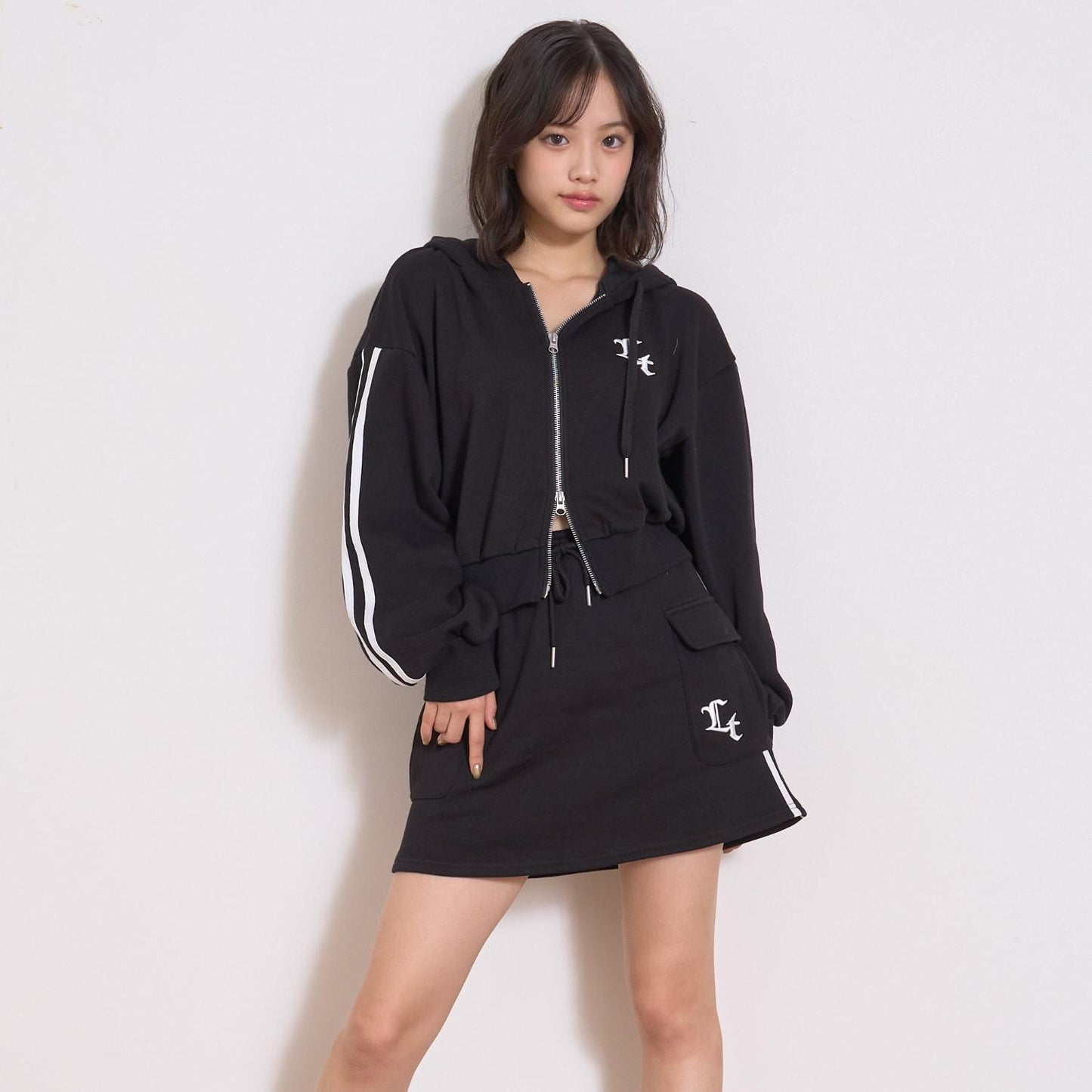 【LTXC/裡シャギー】拉鍊連帽衛衣套裝