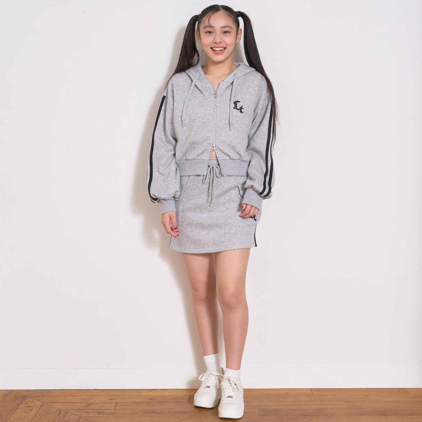 【LTXC/裡シャギー】拉鍊連帽衛衣套裝