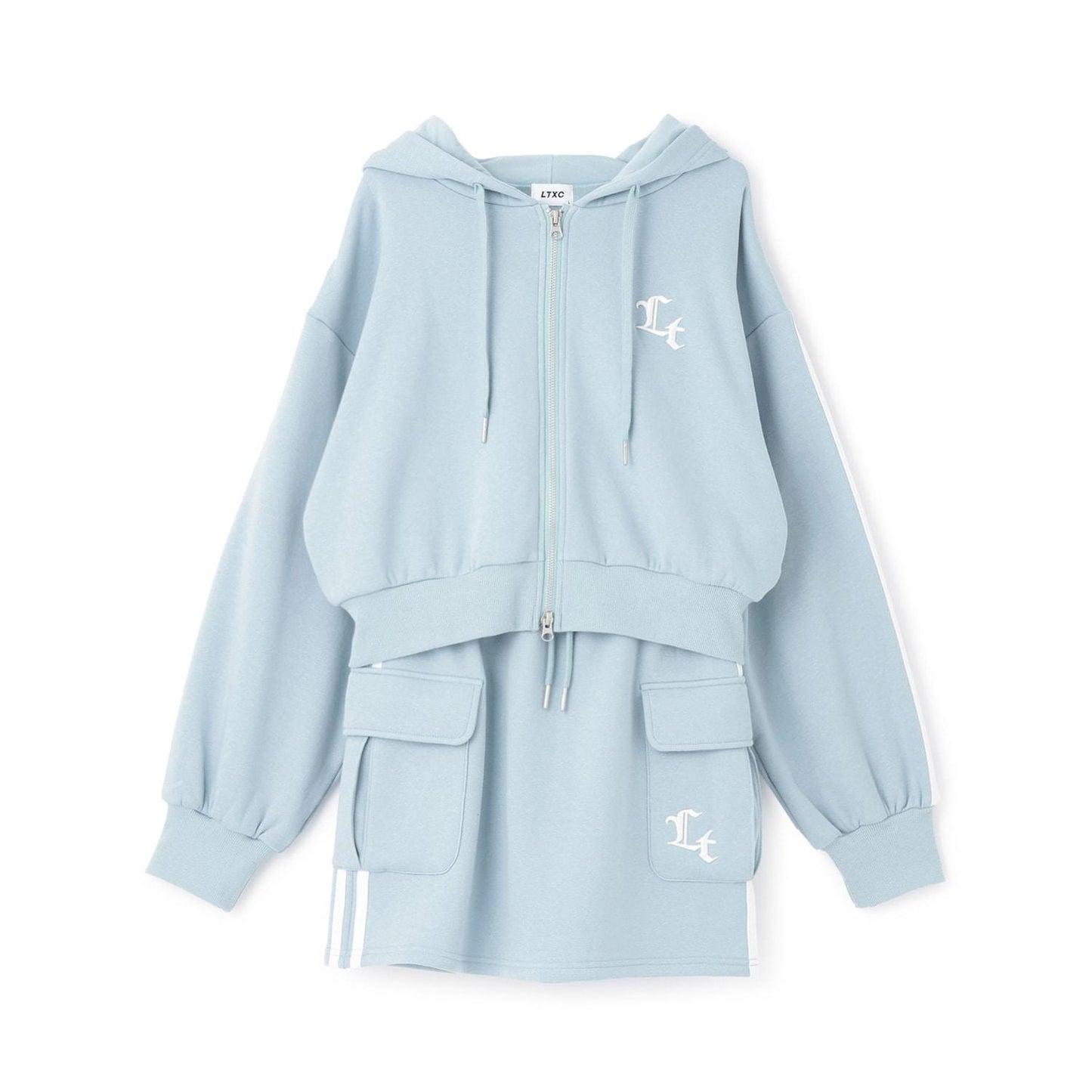 【LTXC/裡シャギー】拉鍊連帽衛衣套裝
