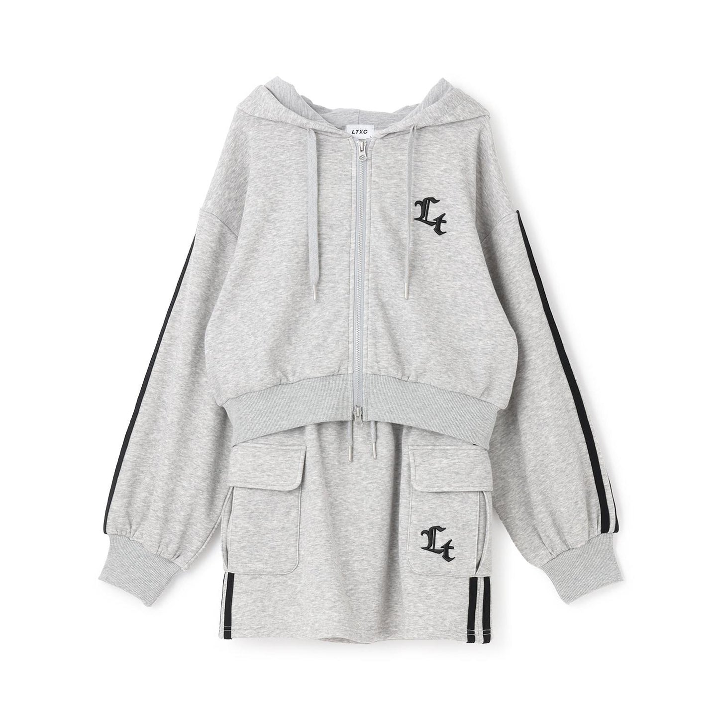 【LTXC/裡シャギー】拉鍊連帽衛衣套裝