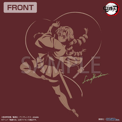 《鬼滅之刃》 XL碼 甘露寺蜜璃 戀之呼吸 T恤/酒紅色