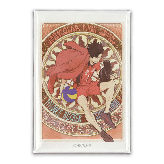 《排球少年》黑尾鐵朗 方形徽章 飛翔Ver.