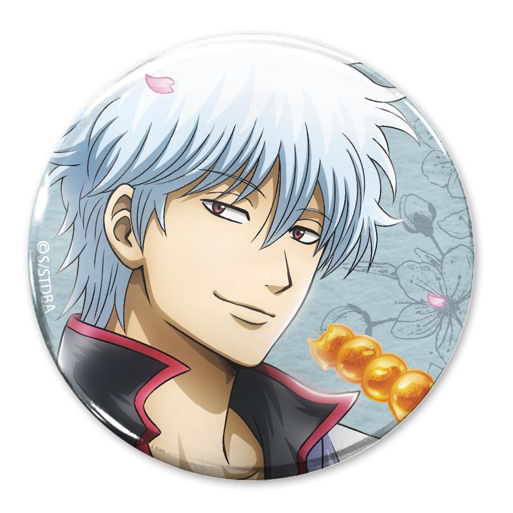 《銀魂》.新繪插畫 坂田銀時 65mm徽章 小窗眺望風景Ver.