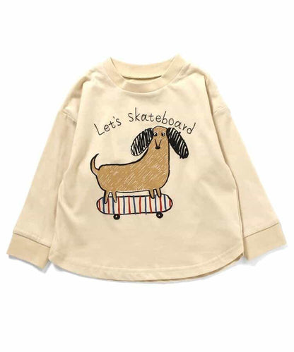 寬鬆動物印花長袖T恤