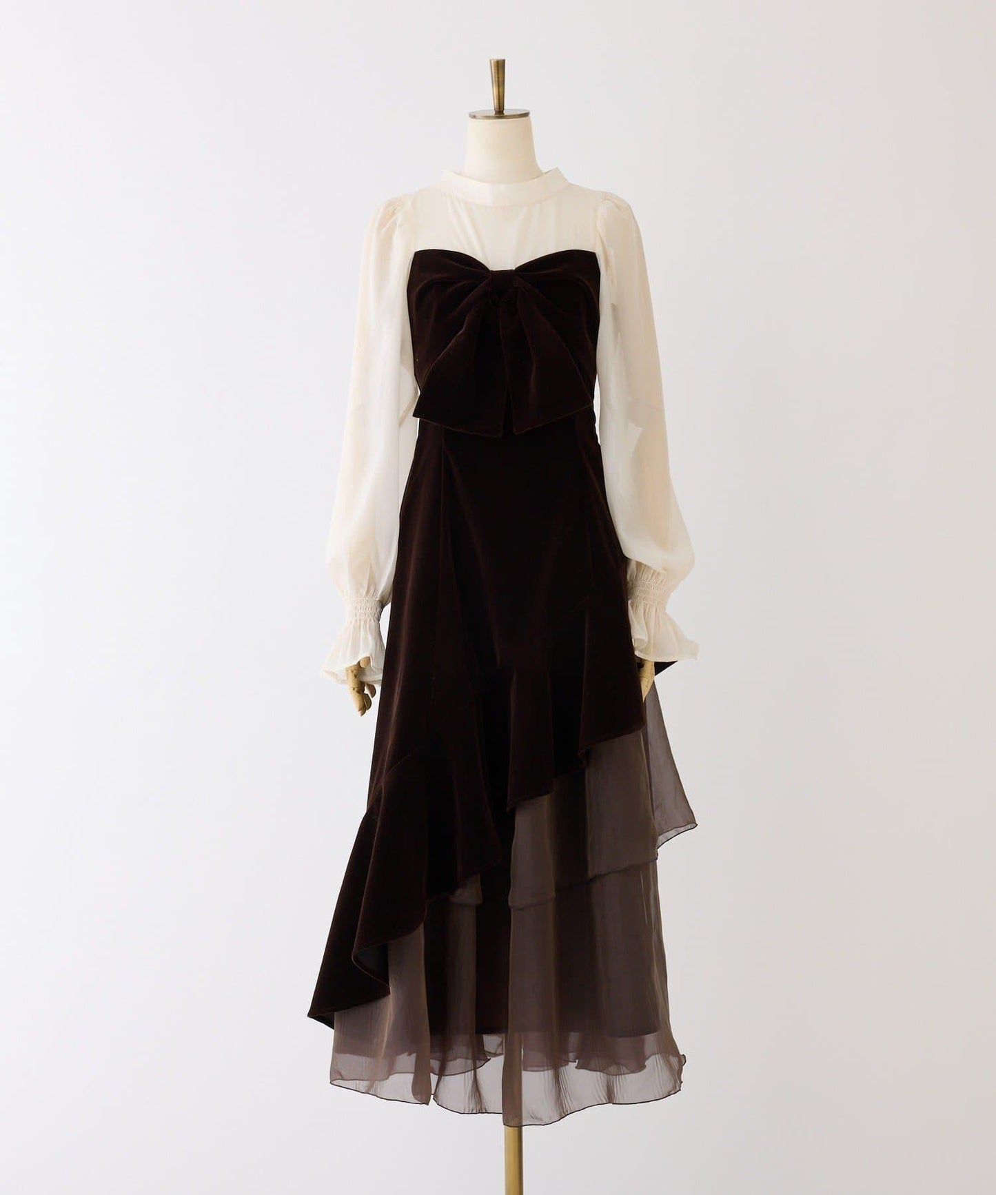 【Occasion Collection】天鵝絨蝴蝶結連衣裙