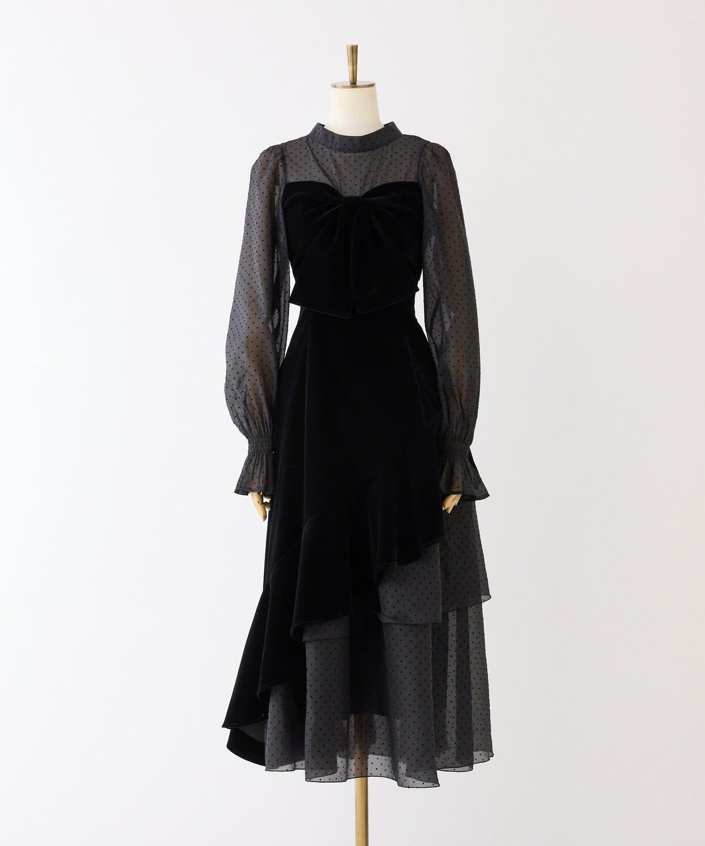 【Occasion Collection】天鵝絨蝴蝶結連衣裙